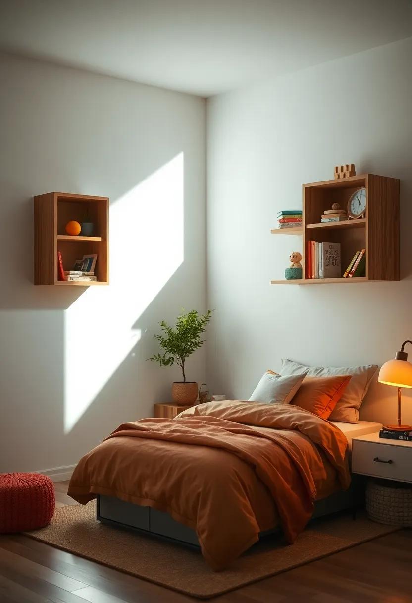 Corner Kid's Play Zone: Design a playful corner with shelves at child height that store toys and books, encouraging creativity and organization