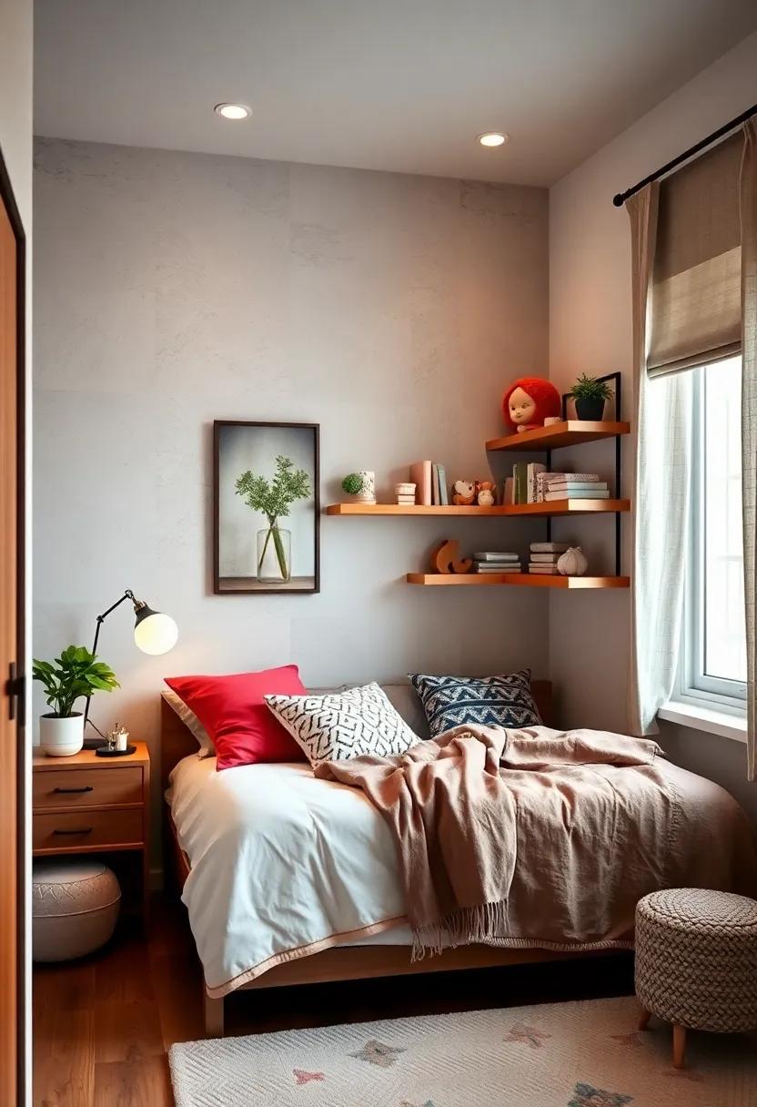 Corner Baby Nursery: Create a charming nook for your little one, adding corner shelves for baby essentials while maximizing the space