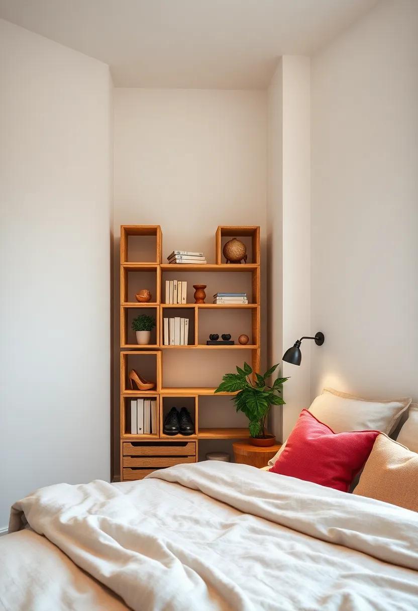 Corner Storage Ladder: Lean a wooden ladder against the wall; it’s a chic way to display books, throws, and decorative knickknacks