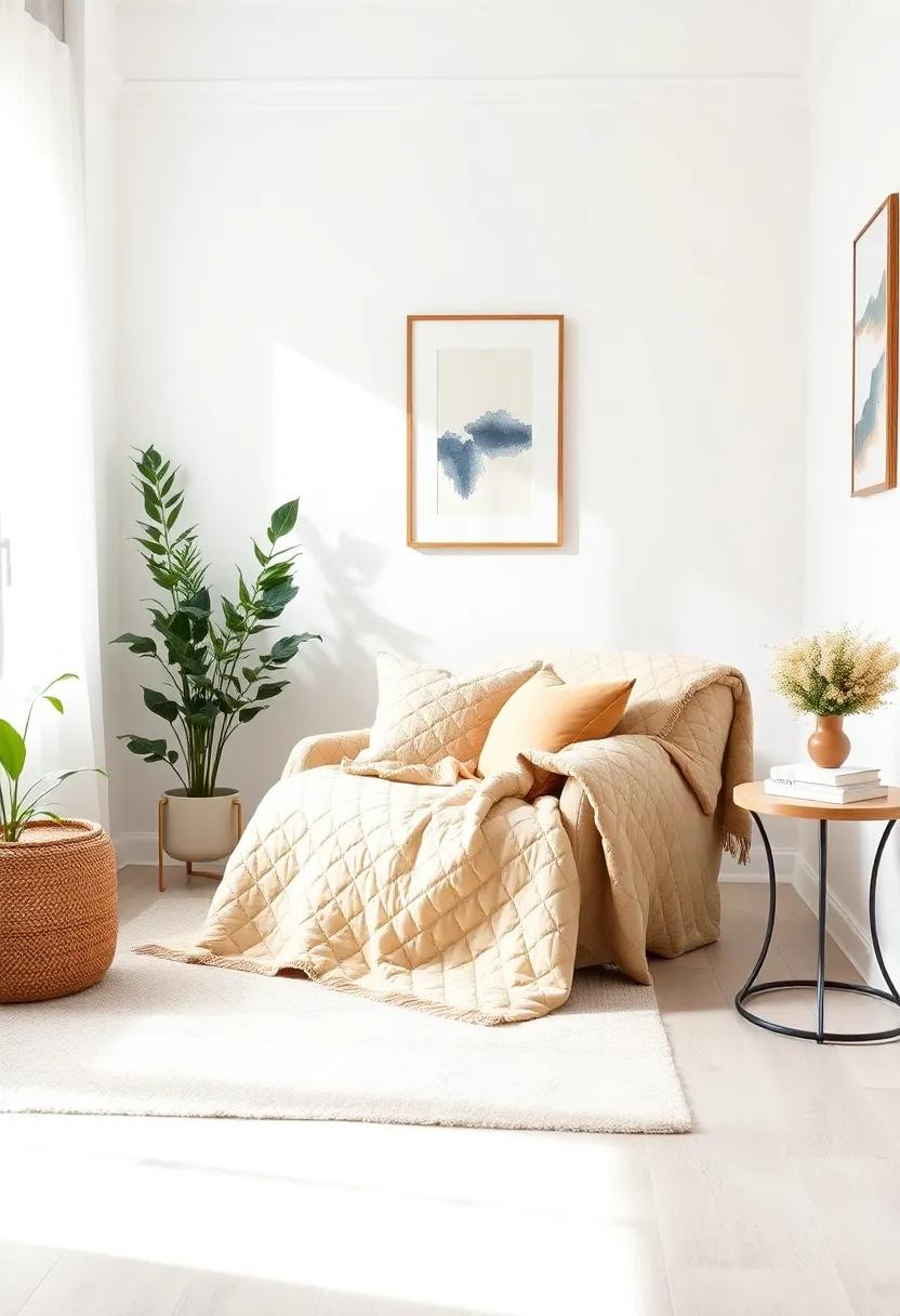 Quilted Bedspreads: Transform‌ an⁤ oversized chair or daybed with a stylish quilted bedspread ⁣that invites⁢ relaxation and a sense‌ of ‌calm