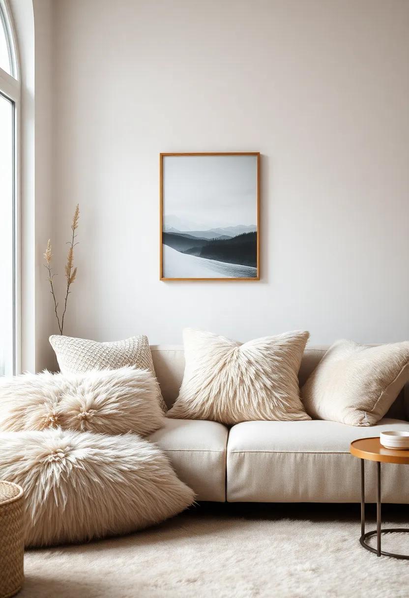 Faux Fur Cushions: Add a‍ layer of luxury with faux fur cushions that not only provide comfort but also a touch of elegance to your space