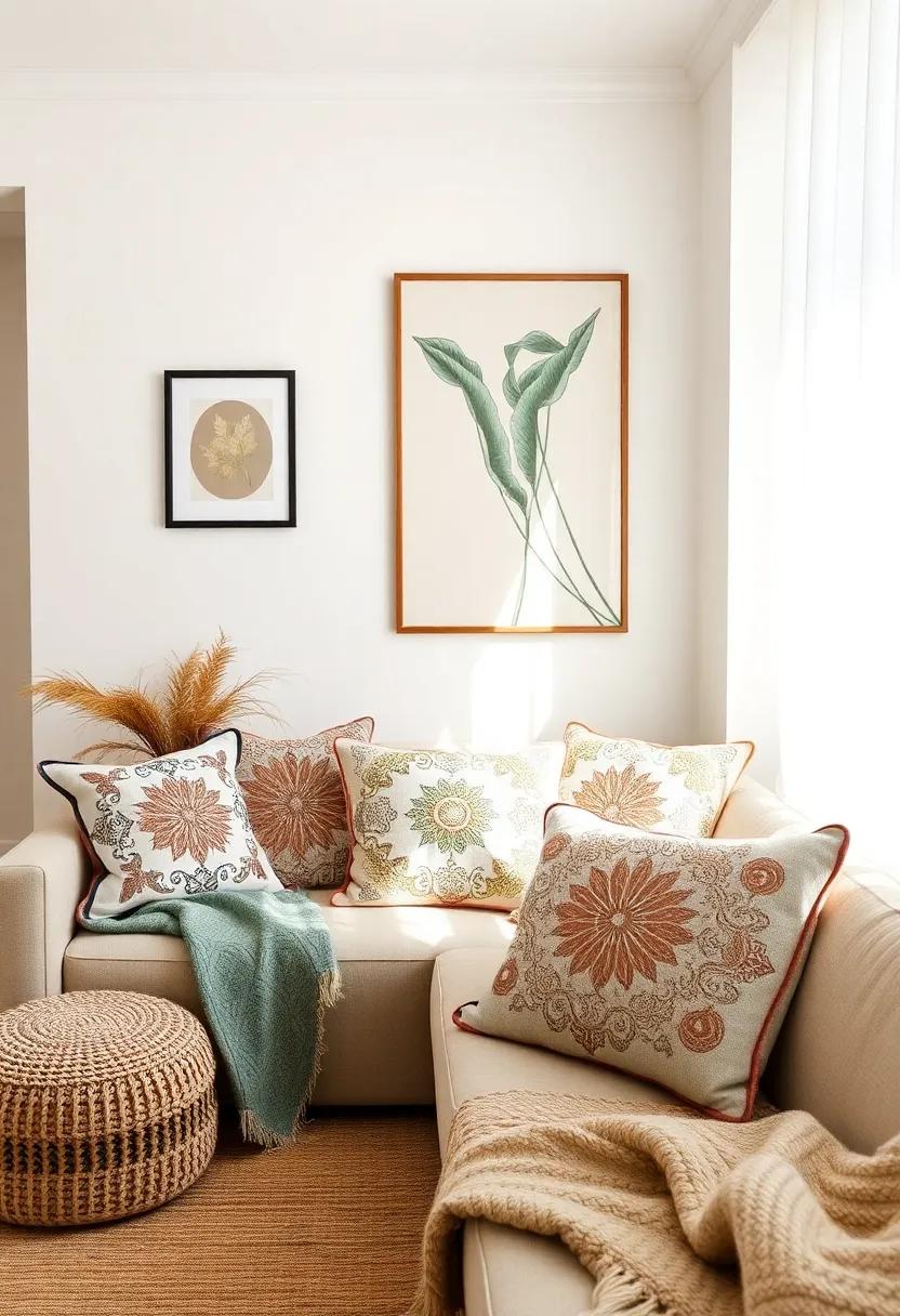 Embroidered Pillows: Introduce ⁤personality with ‌embroidered pillows that showcase‍ intricate designs, serving as eye-catching decor and comfort⁣ elements