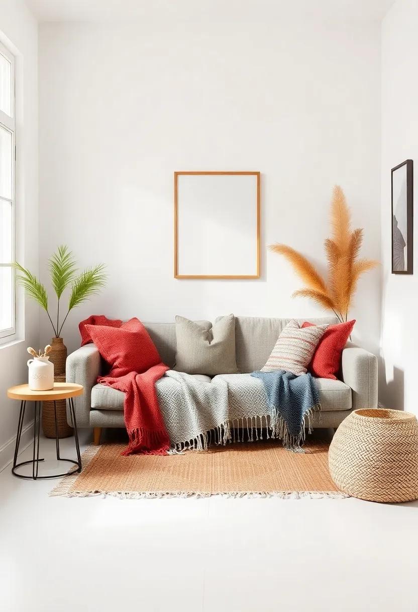 Handwoven Throws: Choose handwoven throws for a unique touch that not only adds comfort but also showcases artisanal craftsmanship in your decor