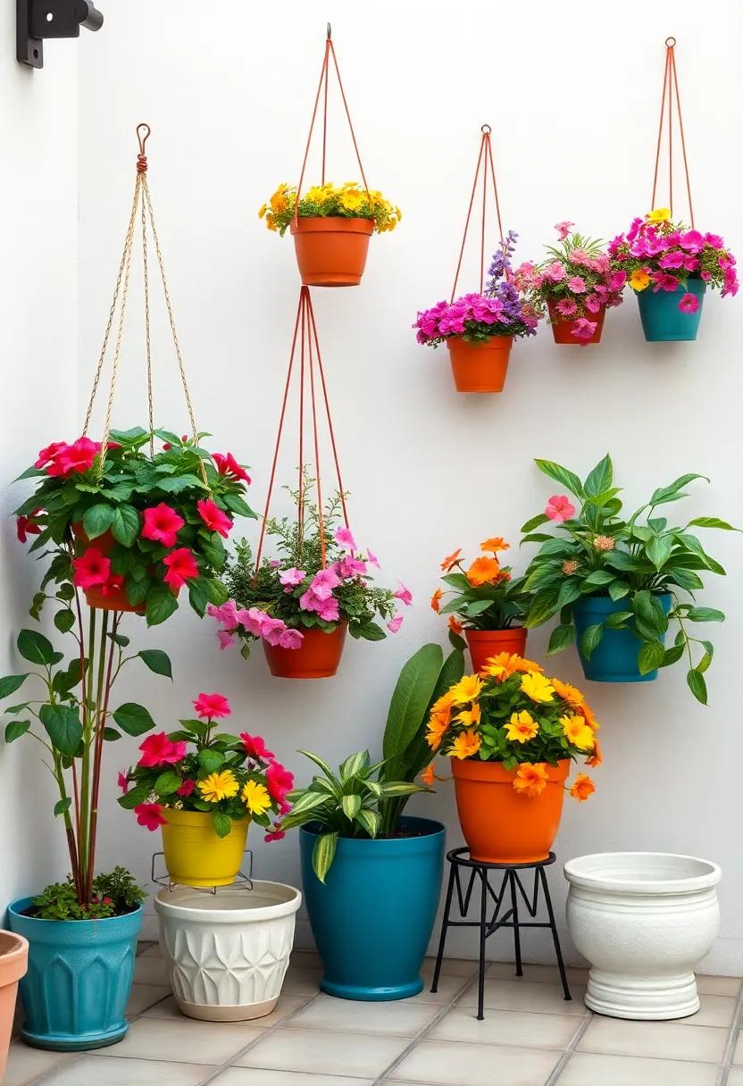 Colorful Bloom Displays: Hang vibrant flower pots in various shapes and ‍sizes, creating a⁤ cheerful ⁤atmosphere while brightening ⁢up those cozy corners ‍of your ‍patio