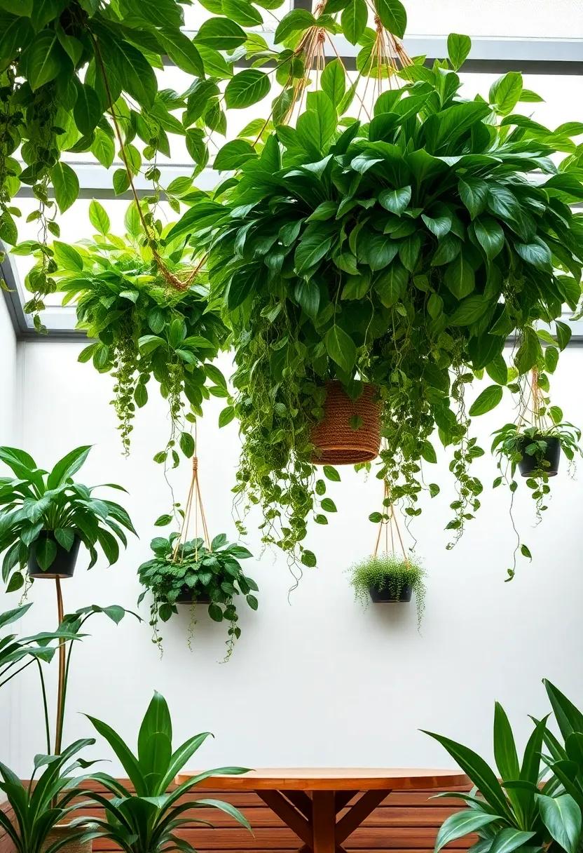 Fresh‍ Foliage Canopy: Hang large leafy plants from the ceiling​ to create⁣ a living canopy, giving‌ shade and ‍a luxurious feel⁤ to your small patio ⁤area