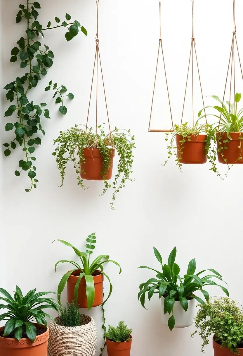 Minimalist Clay ⁢Pots: Embrace simplicity with ​hanging clay pots ⁢in muted ⁢tones, allowing‌ the ‌natural beauty of greenery to ⁤shine through in an understated way