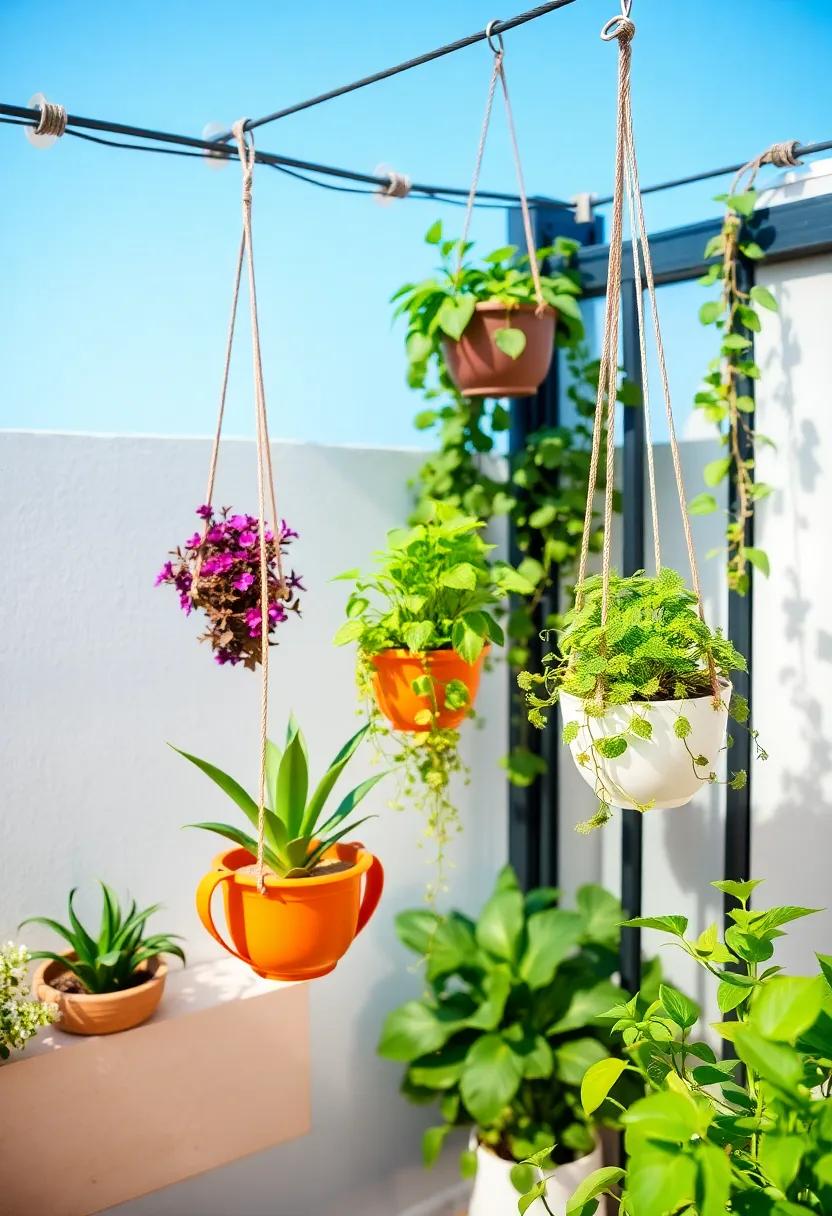 Quirky Planter Ideas: Think outside the box by using unconventional items like ⁢teacups or colanders as hanging ⁣planters, showcasing your creativity and ‍unique style