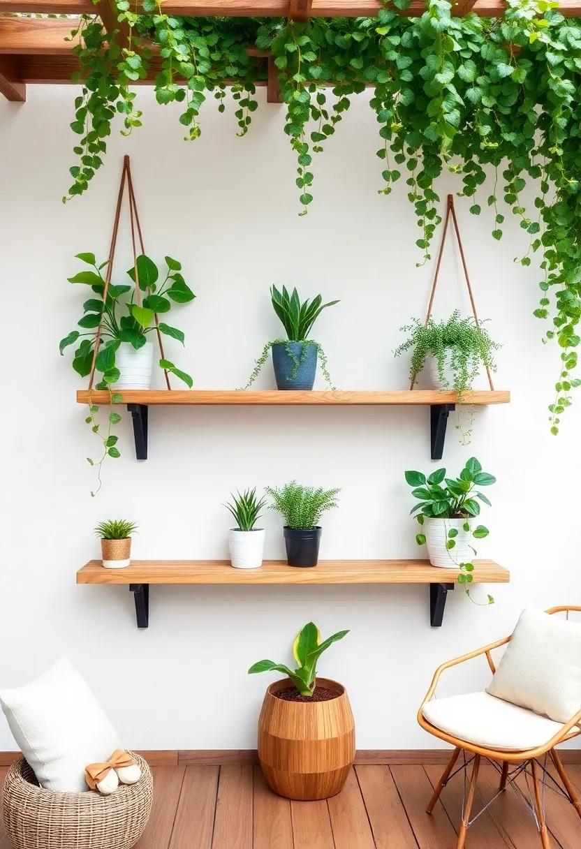 Custom Wood Shelves: ⁣Install custom shelves for hanging‌ plants that ​match your patio decor, ⁤providing both functionality and a cohesive aesthetic