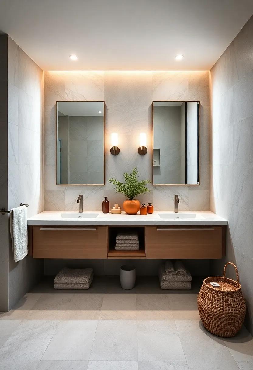 Double Vanity: If space allows, a double vanity adds convenience and style, perfect for couples or busy mornings