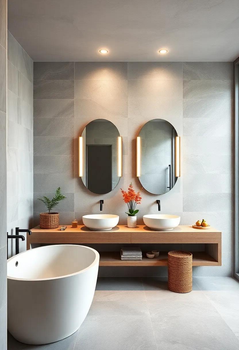 Statement Mirrors: Opt for oversized or uniquely shaped mirrors to add elegance and reflect light throughout the space