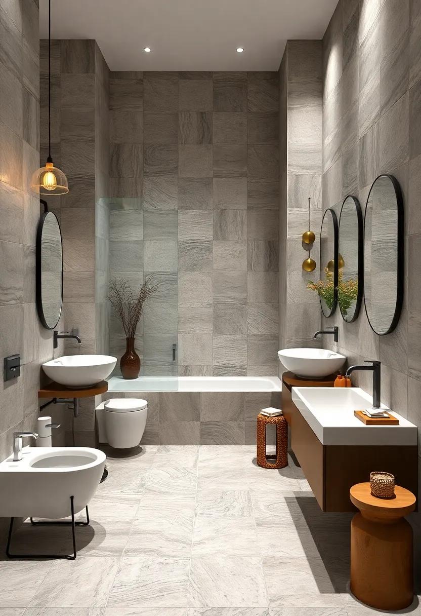 Textured Tiles: Incorporate textured tiles for added depth, whether through geometric patterns or natural stone finishes
