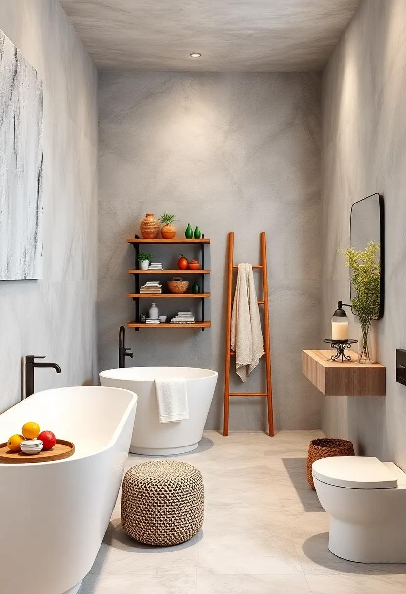 Unique Storage Solutions: Think outside the box with creative storage options such as ladder shelves or vintage trunks