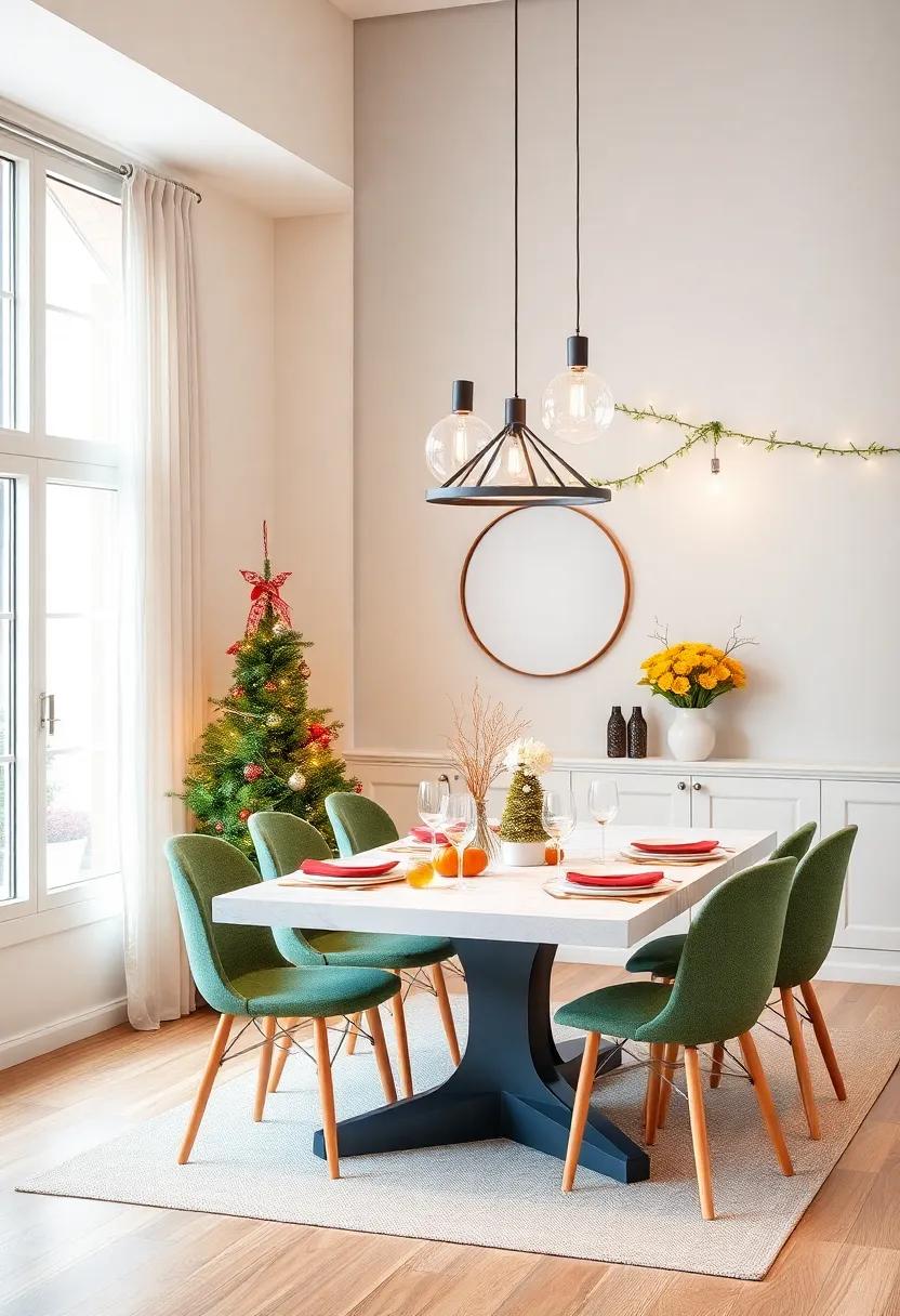 Festive ​Celebration: Decorate‌ your dining room ⁤with ‍seasonal themes,⁣ festive colors, ⁢and ‌playful accents ‍that invite‍ joy and merriment to every ‍meal