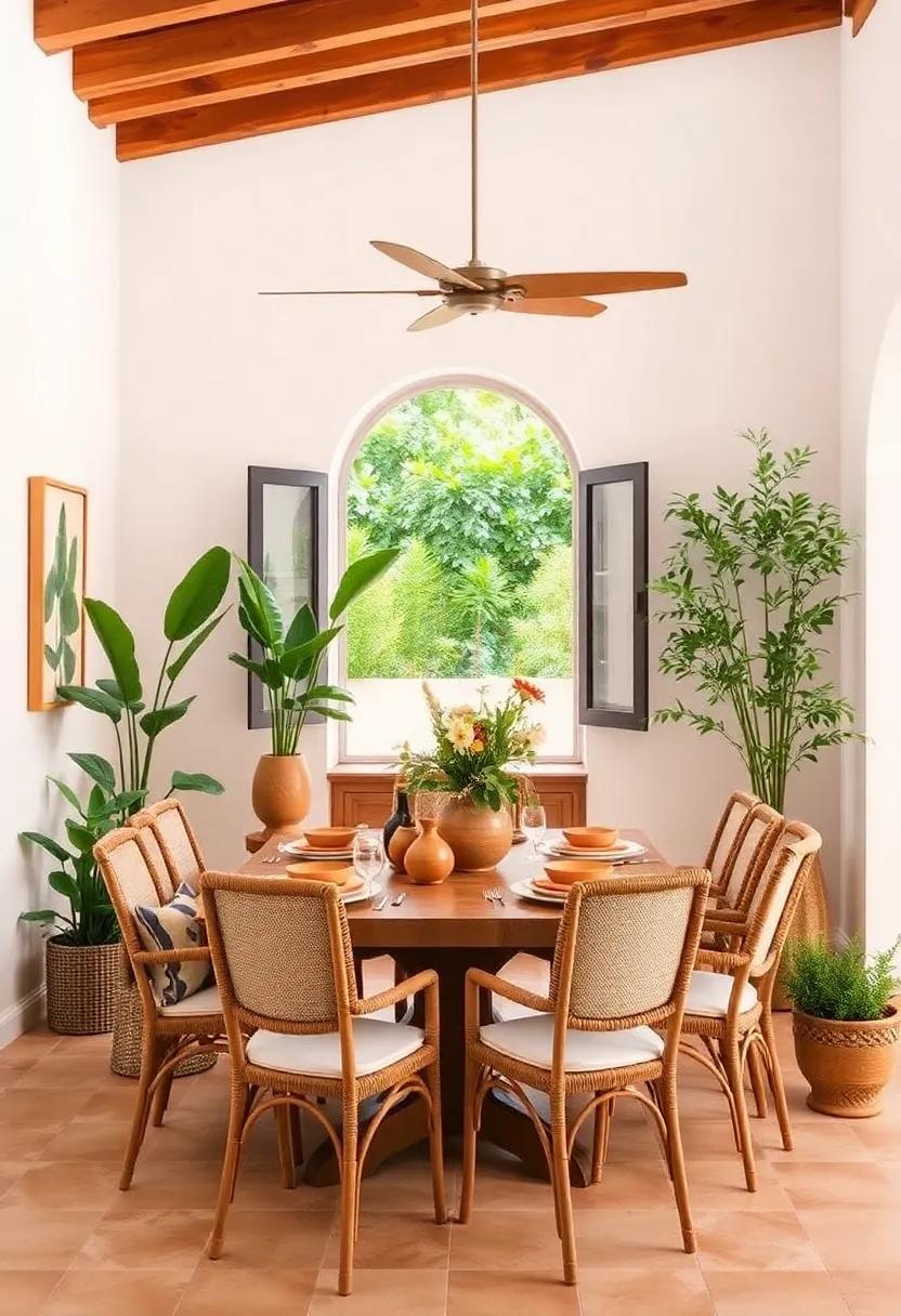 mediterranean Oasis: Add warm earth tones,‌ terracotta accents, ⁤and lush‌ greenery for a dining area that exudes sun-soaked warmth and charm
