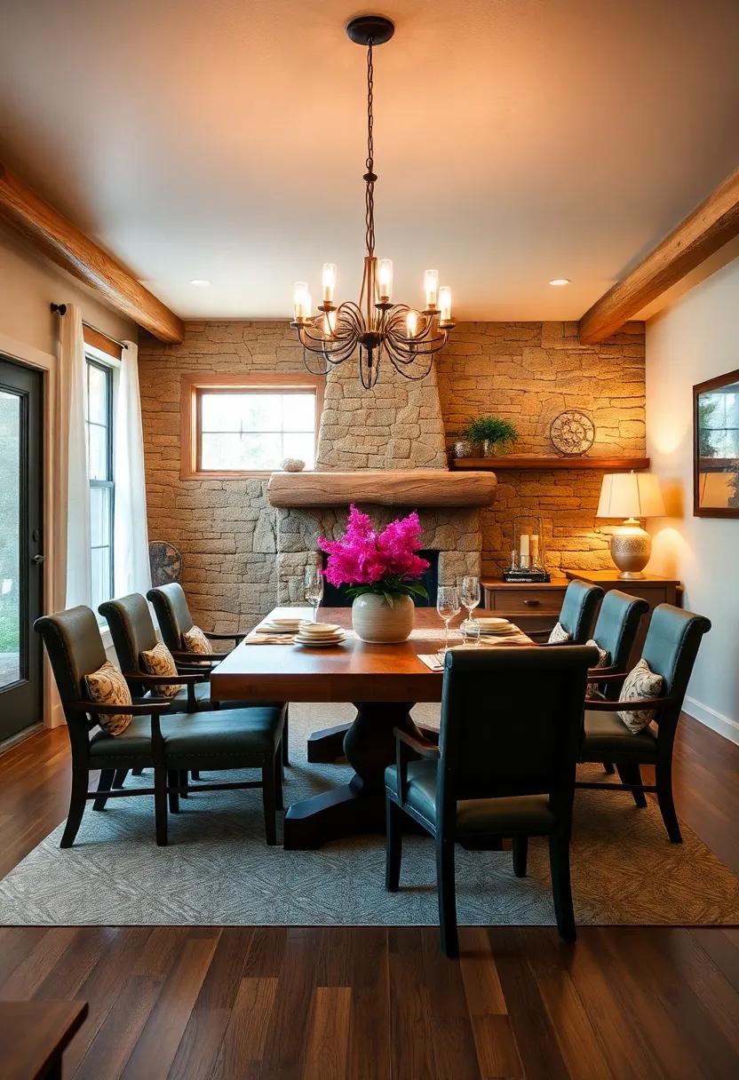Rustic Lodge: Incorporate stone‍ accents, log furniture, and ​warm lighting to create a cozy retreat‌ that feels ‍like ⁣a ​getaway