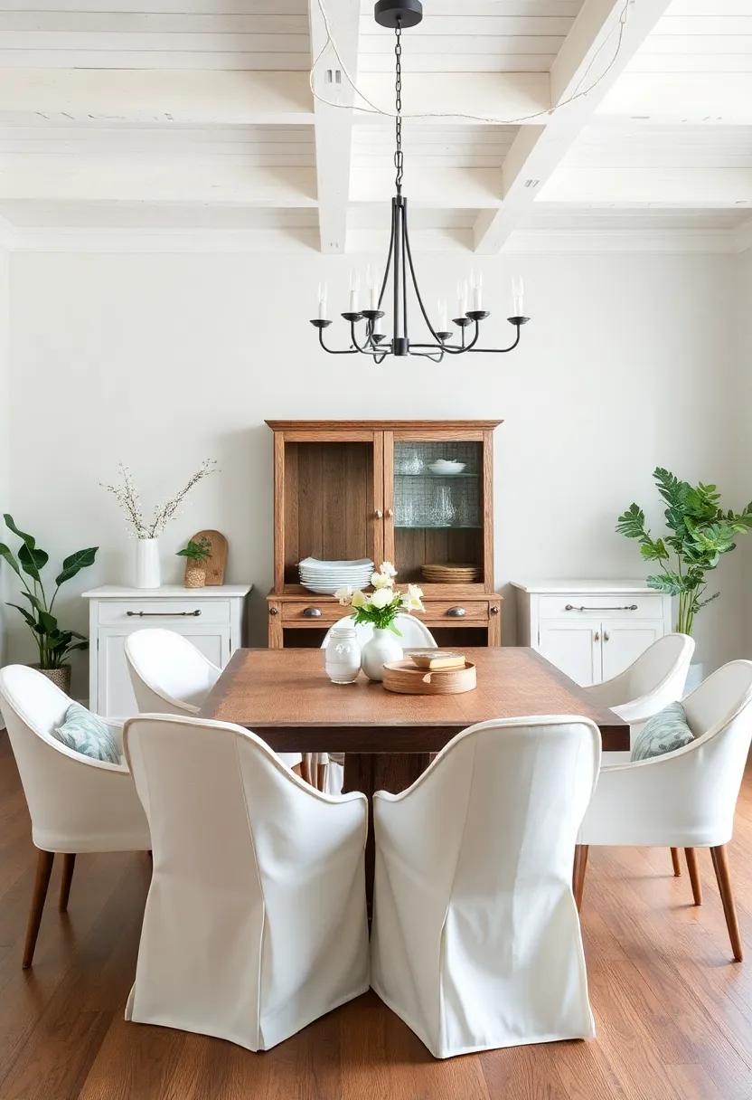 Timeless Coastal Farmhouse: Merge coastal elements with ‌rustic‌ charm for⁢ a fresh, warm,‌ and‍ welcoming dining space