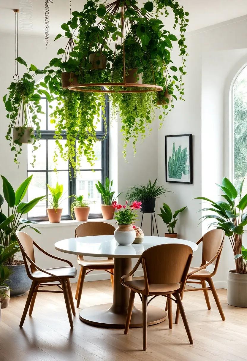 Urban⁤ Jungle:⁣ Incorporate plenty of⁤ greenery, hanging plants, and botanical prints for a lively dining⁤ environment that celebrates nature
