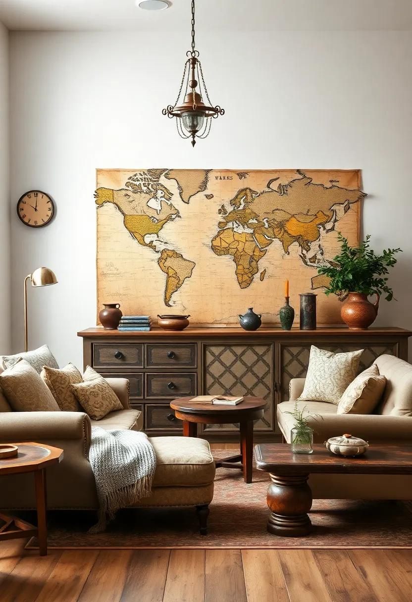 Old World ‌Maps: Decorate your walls with aged maps to evoke wanderlust and add a ‌sense of adventure⁣ to your vintage decor