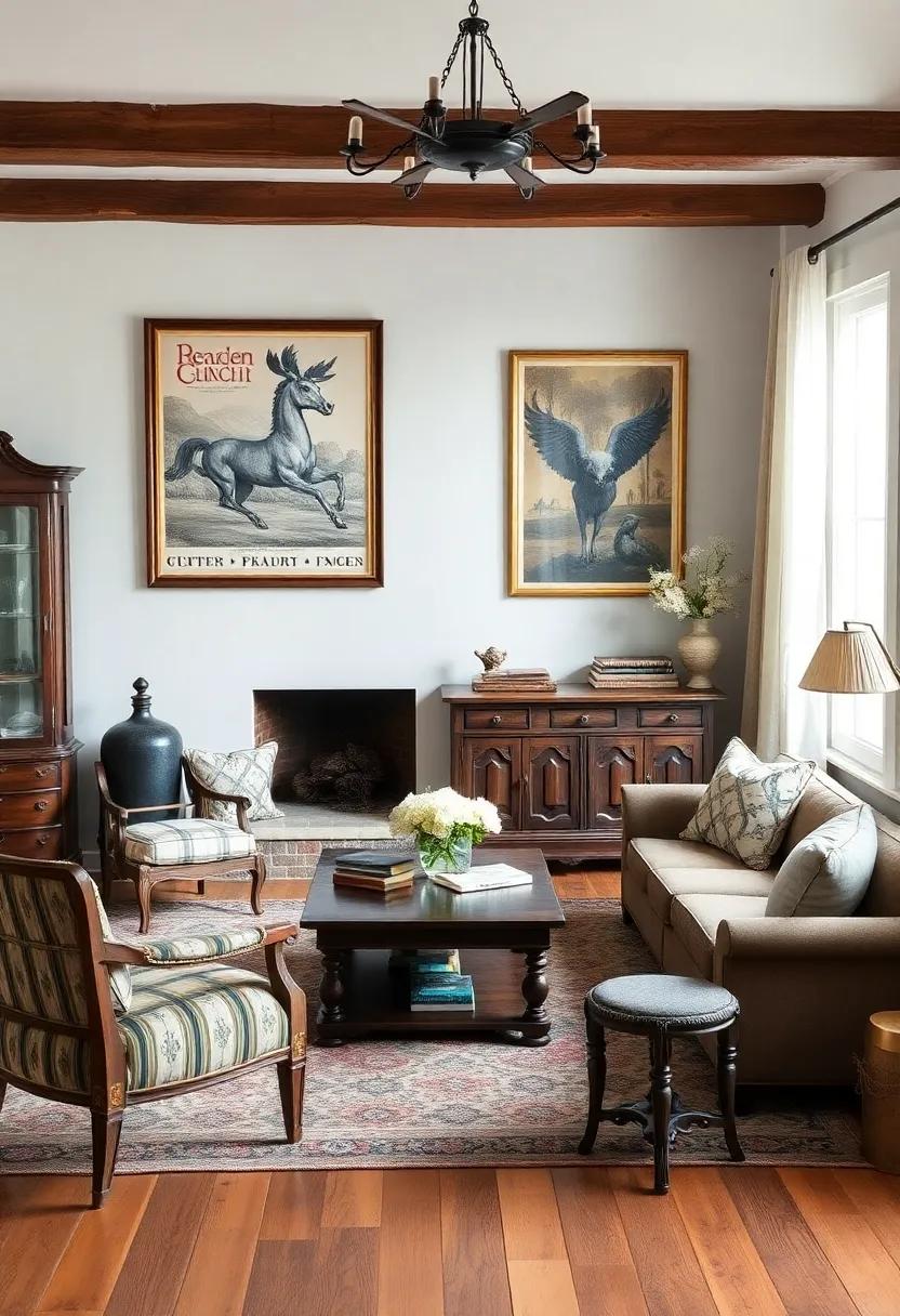 Vintage French ⁢Posters: Adding art ⁣that ‍celebrates French culture brings an artistic touch to your‍ living room while honoring its history