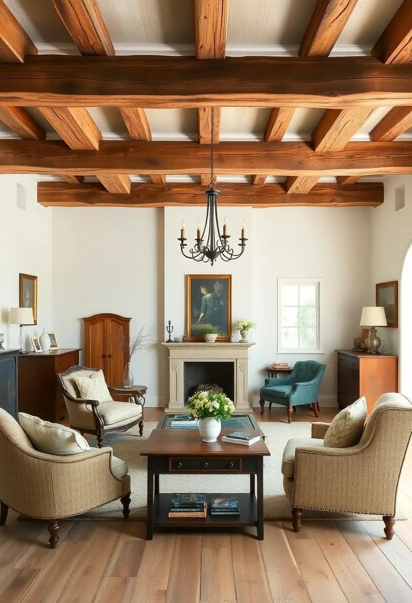 Distressed ‍wooden Beams: Exposed beams add character and a sense of history, inviting the essence of a countryside manor