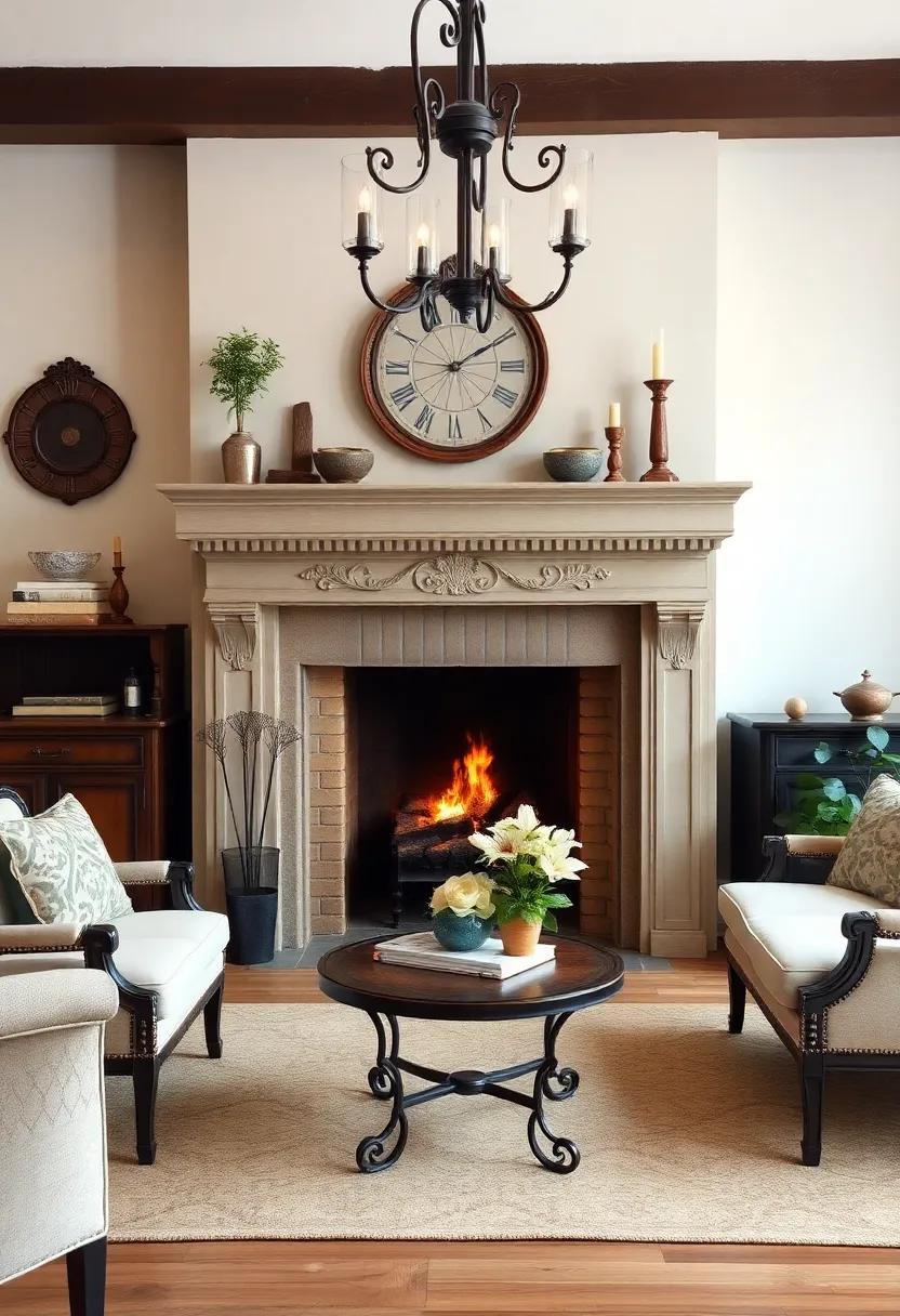 Iron Fireplace Screen: A wrought iron screen offers both⁤ practicality and elegance, serving as an impressive accent in your cozy living room