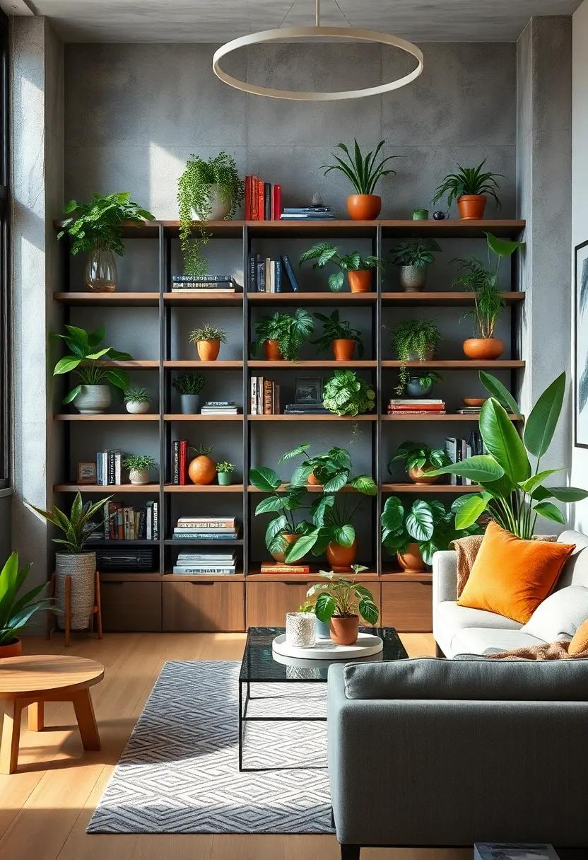 Make Use⁢ of Shelves: Fill your bookshelves with an array of plants while integrating them with books and decor items for a cohesive and visually appealing arrangement