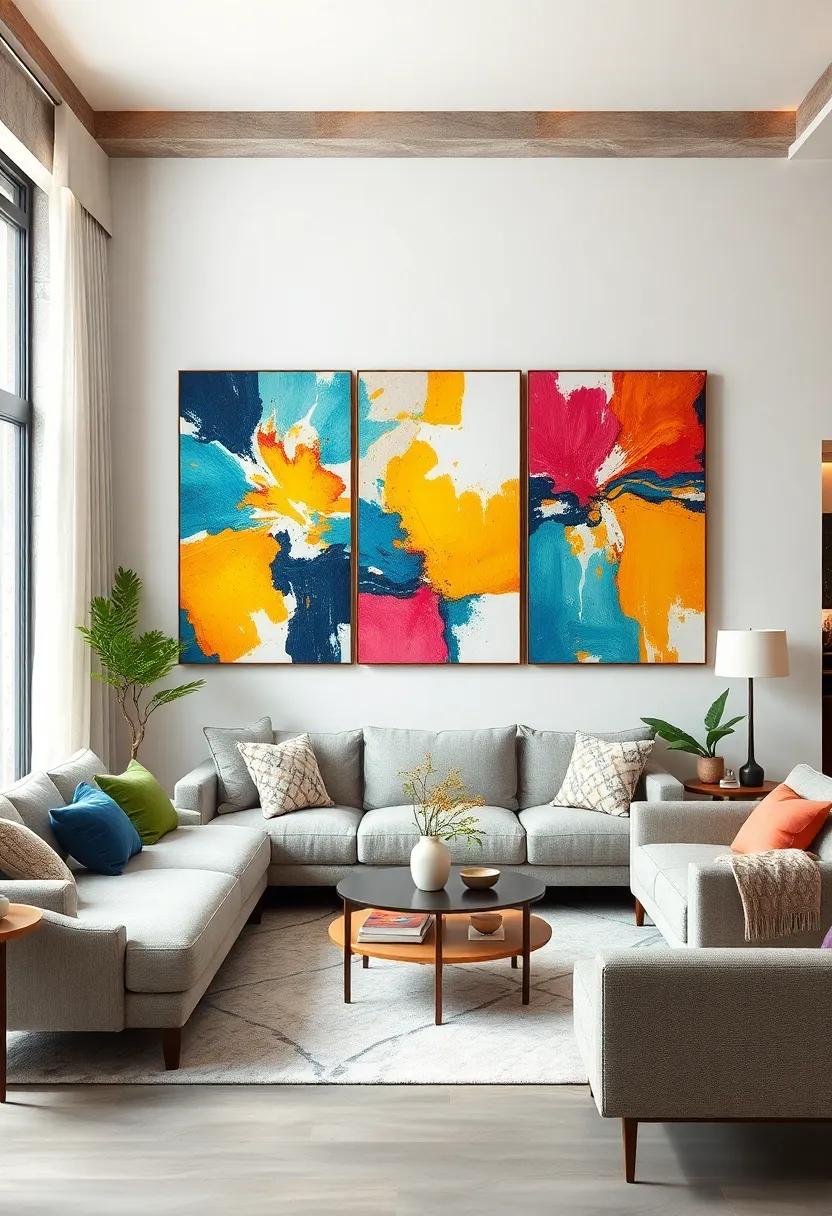 Elevate Your Space⁢ with Vibrant Abstract Art That Transforms ⁣Your Living​ Room Walls