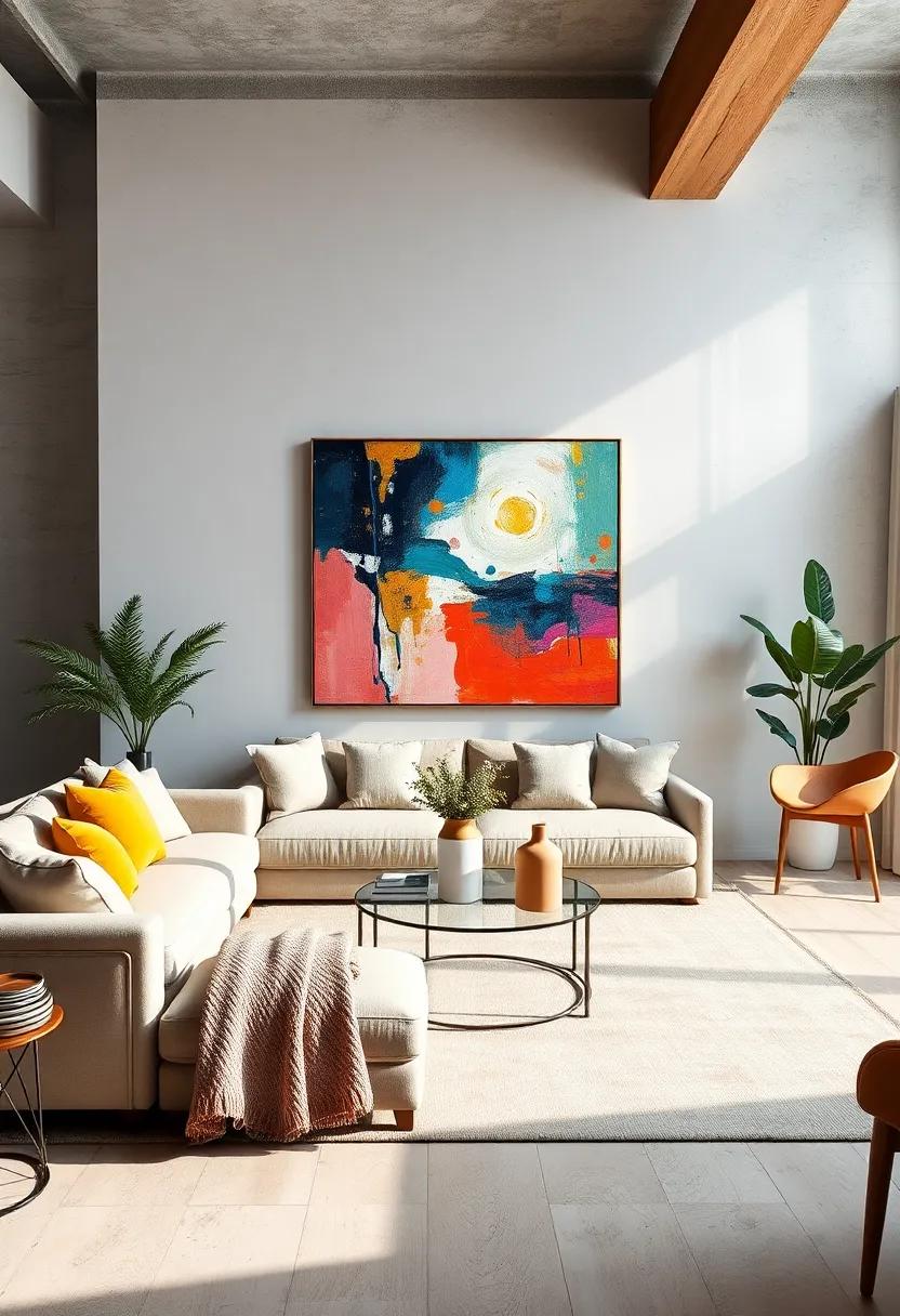 Incorporating Abstract Art‌ Into Various Color Schemes