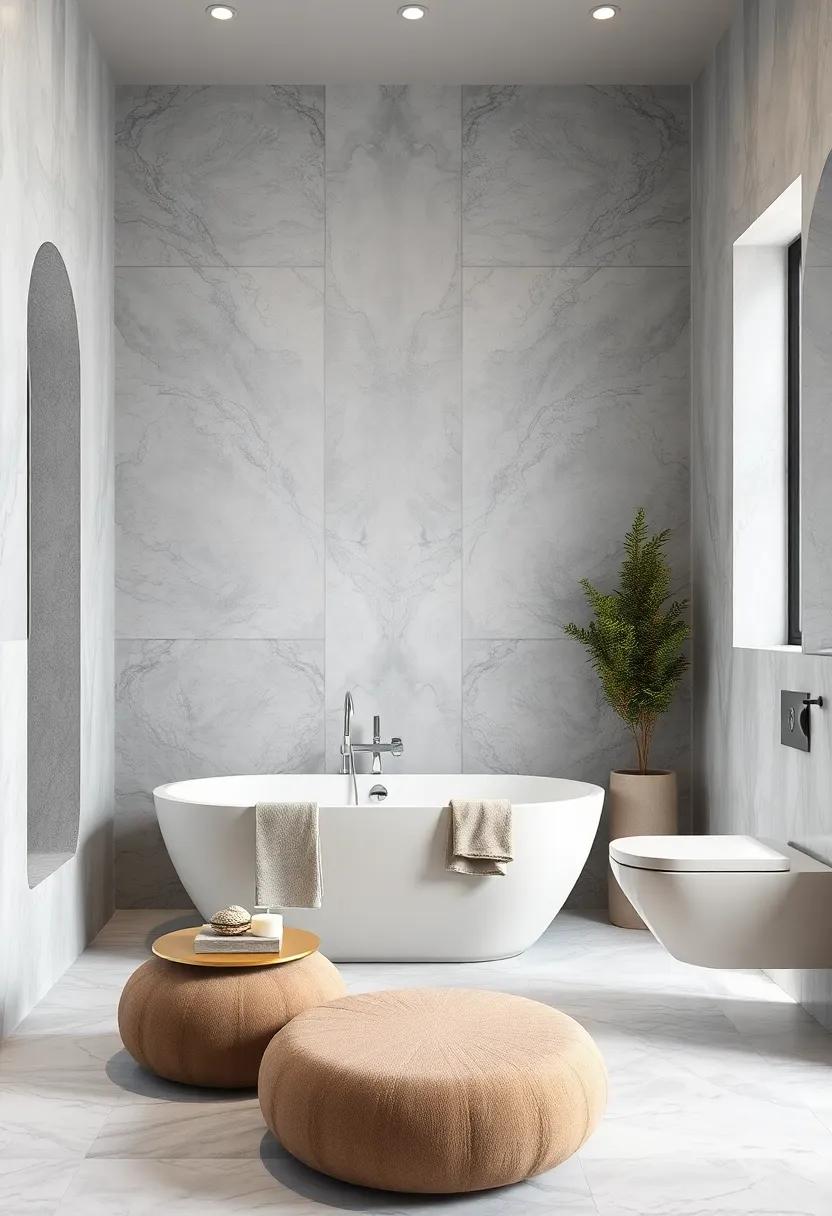 Subtle Grey Veining: Choose soft grey marble with delicate veining for ⁢a serene and calming atmosphere,​ perfect for a relaxing spa-like retreat at home