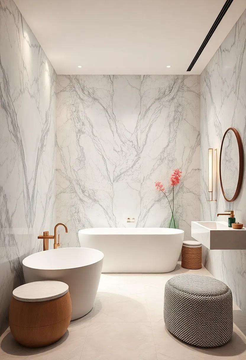 floor-to-Ceiling Marble: Go for grandeur by installing ⁣floor-to-ceiling marble walls that create ⁣an awe-inspiring ambience,​ making your bathroom feel ‍like a five-star suite