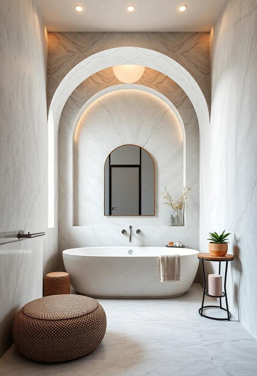 Statement Archway designs: Incorporate archways⁤ lined with marble,lending​ an elegant ‍touch to entrances and ‍creating a grand atmosphere in your bathroom