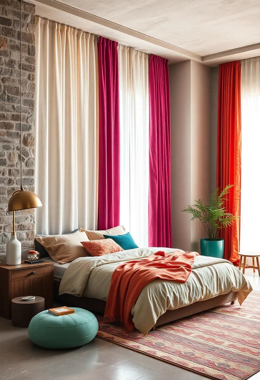 Colorful Accents:⁣ Infuse your space with personality by choosing bold, vibrant ​linen curtains that serve ⁣as eye-catching focal points in an otherwise neutral palette