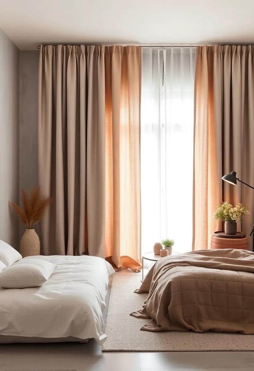 Monochromatic Magic: Keep your linen curtains the‍ same color as your walls for a chic, monochromatic scheme⁤ that⁢ visually expands the space