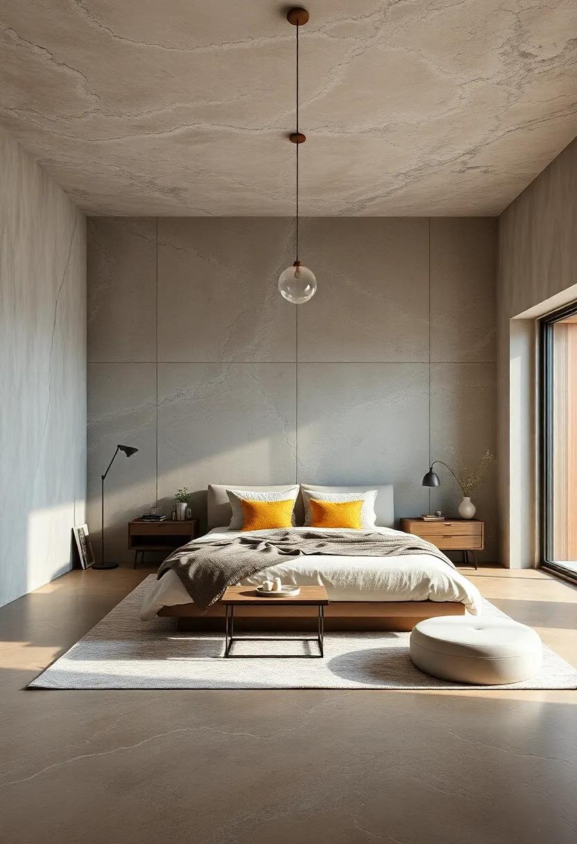 Unique Bedroom Layout: Consider​ an unconventional room layout,⁤ such as placing the​ bed in‍ the ⁣center of the room⁢ for ​a surprising design twist