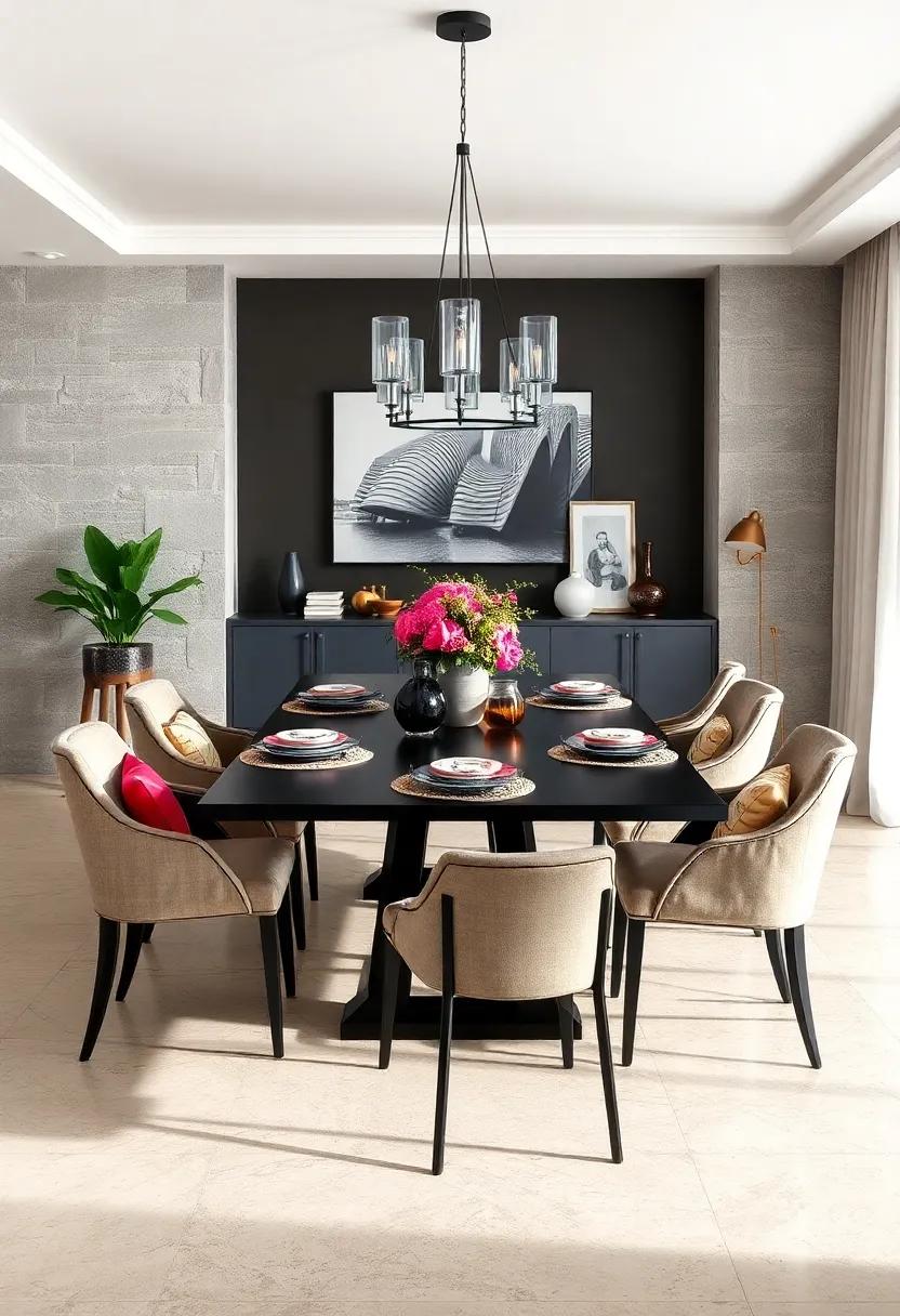 Eclectic Mixing: Combining Different Styles Around a Black Table