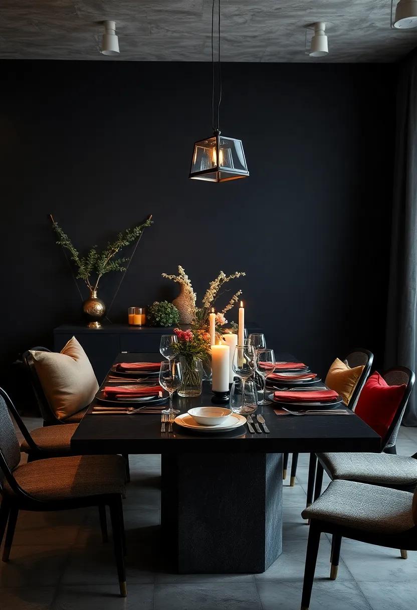 Romantic Evenings: Setting a Cozy Atmosphere with Black and Candlelight