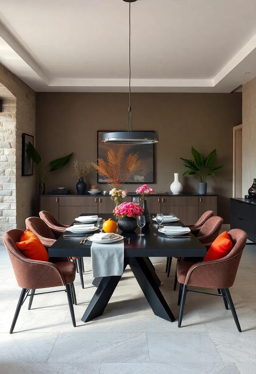 Contrast and⁤ Harmony: playing with Colors Against a Black table