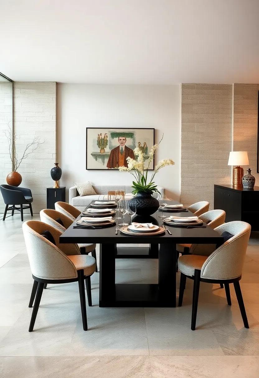Layering Elements: How to ‌Create Depth on a Black Dining Surface