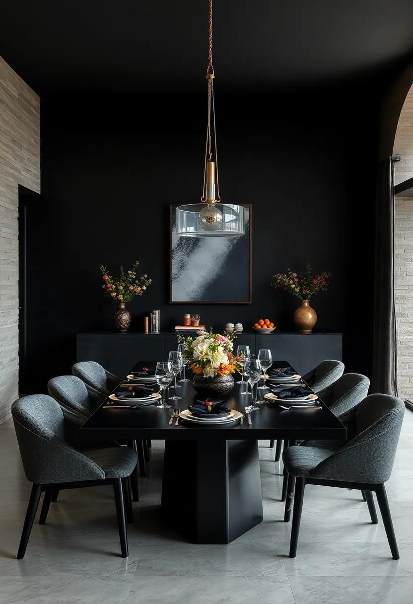 Sophisticated Dining Settings: Color Palettes⁢ That Shine with Black
