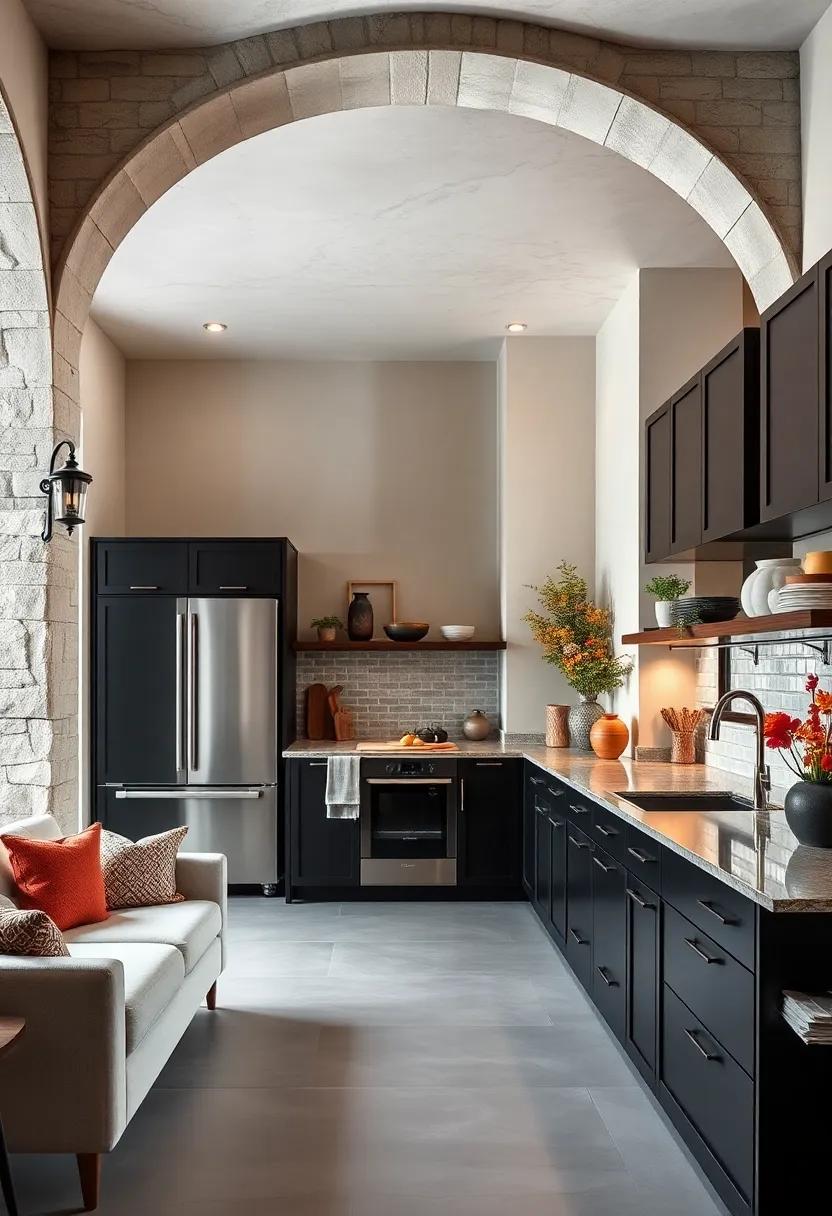 Highlight Unique ⁣features: ​Showcase architectural elements, such as archways ⁤or columns, that complement ‌the boldness ‍of ⁣your black cabinets