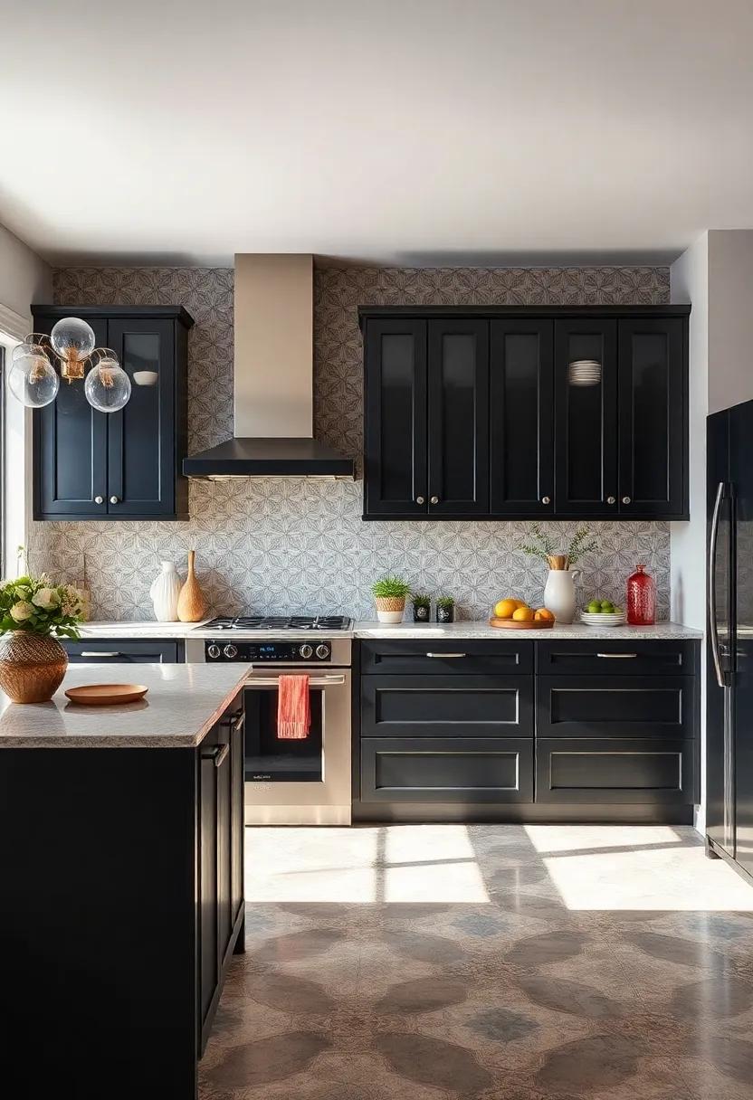 Play with Patterns: Experiment with ⁢patterned tiles or wallpaper to create‍ a ⁤dynamic backdrop that enhances the dark elegance of your kitchen