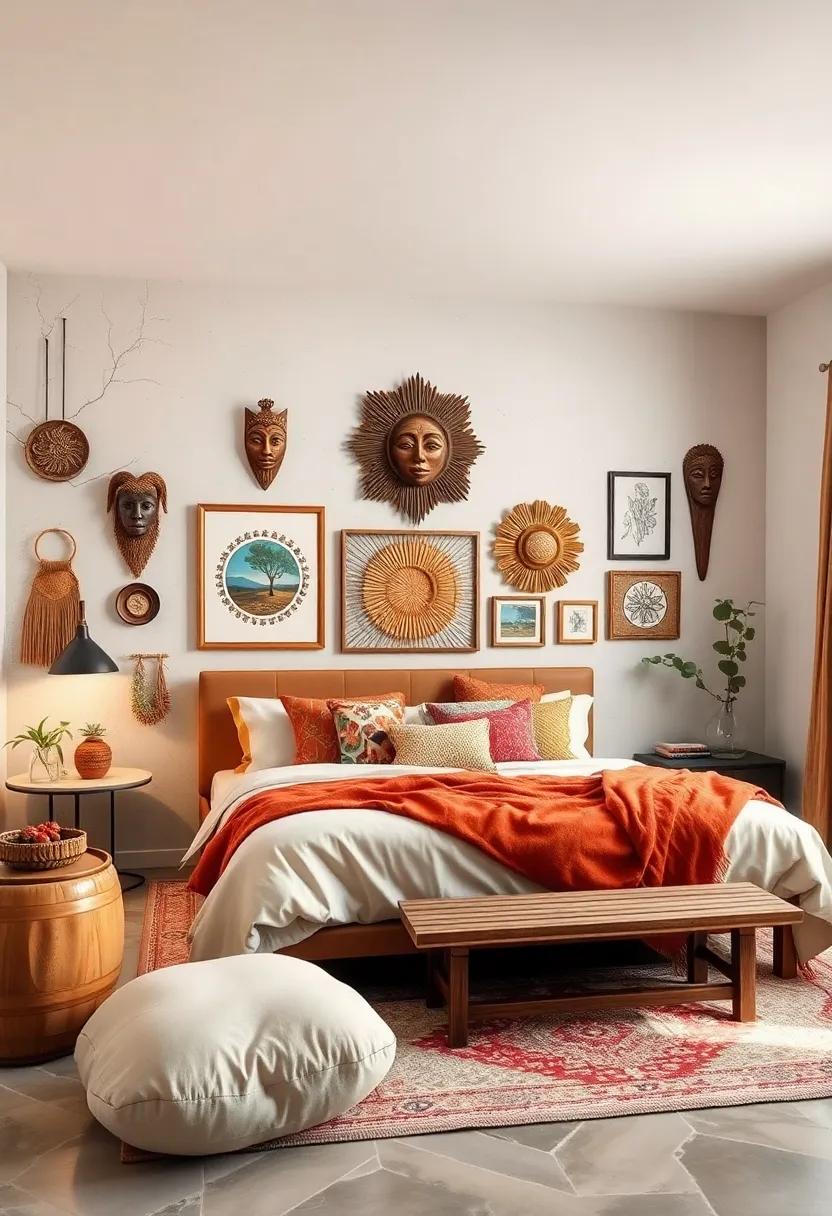 Cultural⁤ Inspirations: Integrate​ wall art that reflects different⁢ cultures, like African masks‌ or Indian wall ⁣hangings, to ⁤celebrate​ diversity