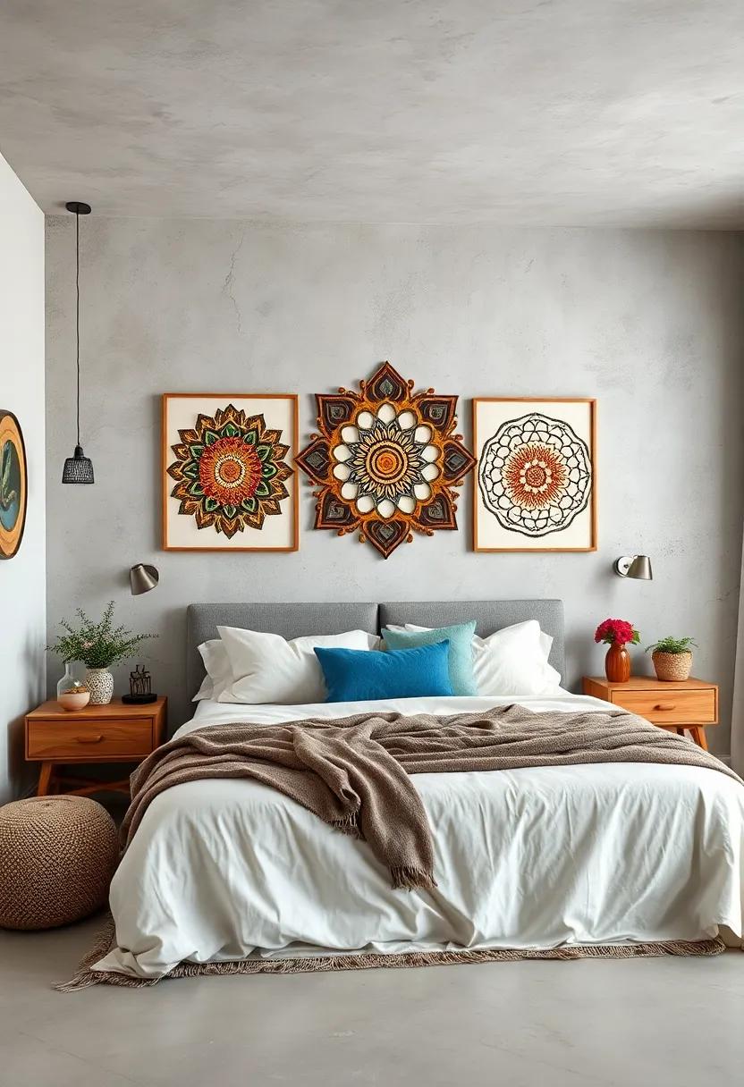 Nature-Inspired Textures: Incorporate wall art with natural textures like wood, stone, or ‍metals to ‍ground the boho⁤ vibe and​ connect ⁢to the ‌earth