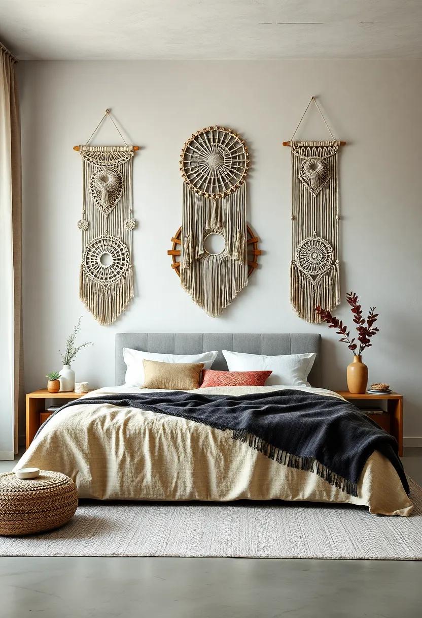 Macramé Masterpieces: Hang delicate⁣ macramé wall ​hangings as the centerpiece of ‍your wall ⁣art collection for ‍an ⁤intricate,⁢ textured look