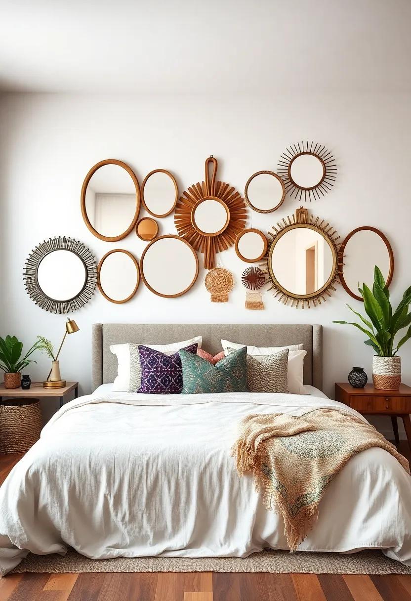 Layered Mirrors: Utilize⁣ a variety⁤ of mirror sizes and shapes for layered wall ​art that​ reflects light and​ enhances the⁤ spaciousness of your room