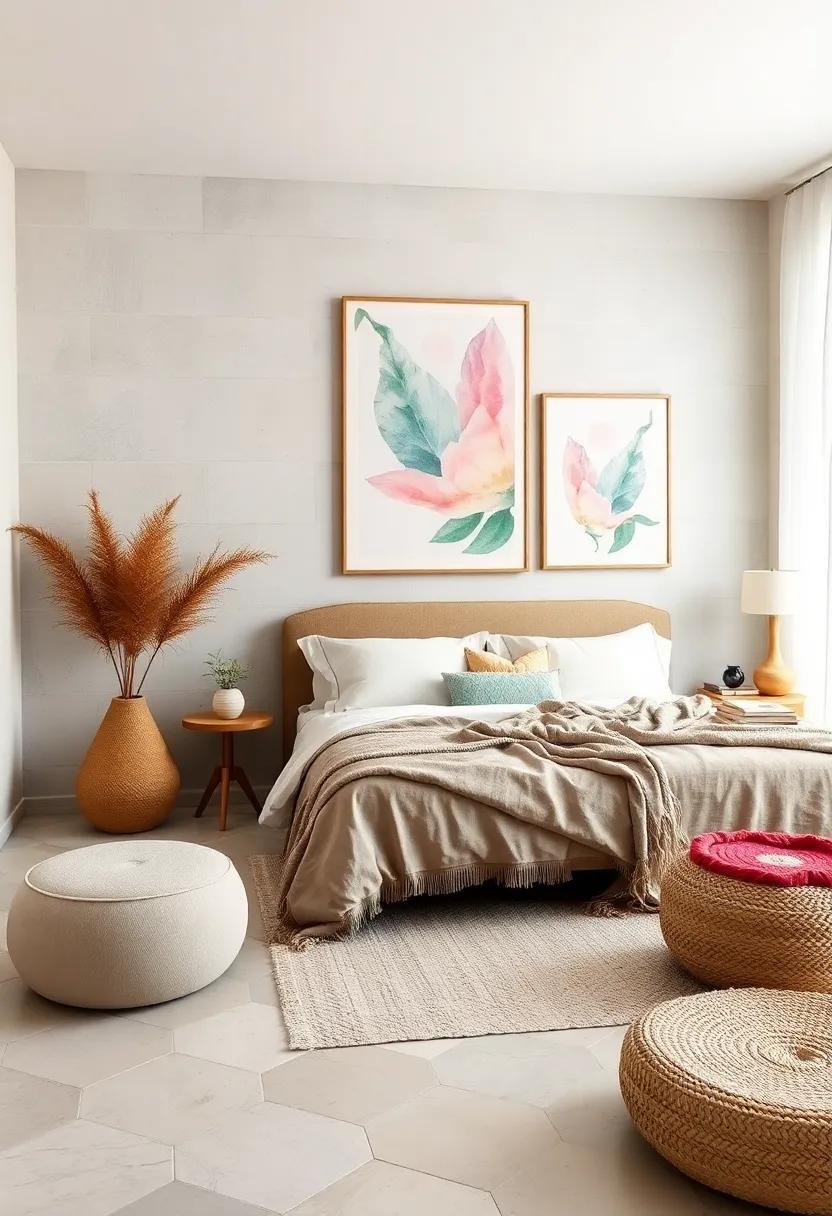 Watercolor Whimsy: ‍Seek​ out soft watercolor prints that evoke ​a sense of calm, lending an ethereal ‌touch to your ⁢bohemian aesthetic