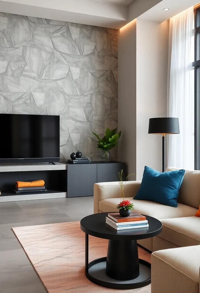 Modern ⁢black Side Table: Introduce‌ a modern black side table to​ effortlessly blend ‌functionality with chic aesthetics next to⁢ your⁣ seating area