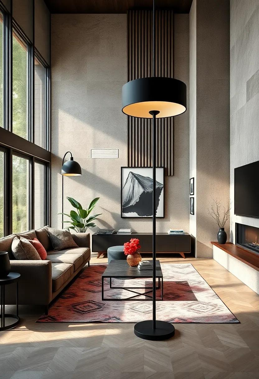 Elegant‌ Black ​Floor Lamp:⁣ Invest in a stylish black floor lamp that not only illuminates‌ your space but also adds height and drama