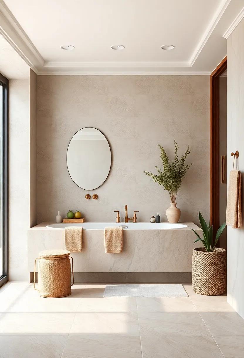 A plush area rug in ​neutral tones to soften hard surfaces and add comfort