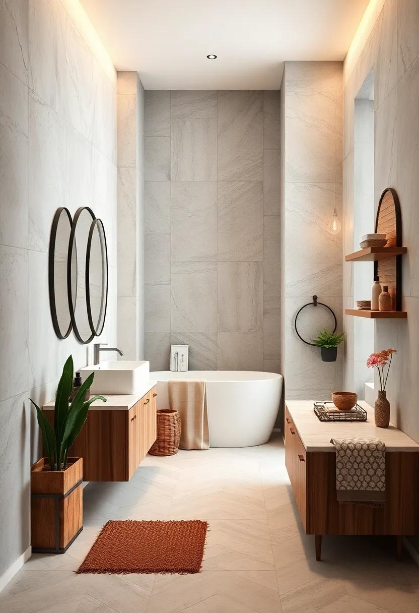 Natural ⁢wood elements through‍ cabinetry or shelving ⁣to bring warmth and ⁤contrast